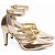 Scarpin Dourado Metalizado Specchio Feminino Clássico 66082K - Imagem 5