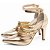 Scarpin Dourado Metalizado Specchio Feminino Clássico 66082K - Imagem 4