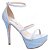 Sandália Feminina Meia Pata Croco Azul Bebê 1204C - Imagem 1