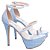 Sandália Feminina Meia Pata Croco Azul Bebê 1204C - Imagem 4
