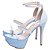 Sandália Feminina Meia Pata Croco Azul Bebê 1204C - Imagem 5