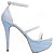 Sandália Feminina Meia Pata Croco Azul Bebê 1204C - Imagem 2