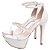 Sandália Feminina Meia Pata Croco Off White 1204B - Imagem 5