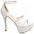 Sandália Feminina Meia Pata Croco Off White 1204B - Imagem 1