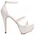 Sandália Feminina Meia Pata Croco Off White 1204B - Imagem 2