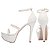 Sandália Feminina Meia Pata Croco Off White 1204B - Imagem 3