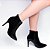 Bota Feminina Preta Cano Médio Bico Fino 50BA - Imagem 6