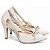 Saparto Scarpin Feminino Laço cor Off White 67076E - Imagem 5