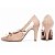 Sapato Scarpin Feminino Laço cor Rose 67076B - Imagem 3