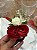 Porta Guardanapo Bouquet de Flores Branca e Vermelha - Imagem 1