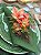 Porta Guardanapo Bouquet de Orquídea Laranja Outonal com Folhagem — Unidade - Imagem 7