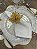 Sousplat Bordado Dupla Face Flor Amarelo 38cm - Imagem 2