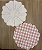 Lugar Americano Bordado Flor Dupla Face Xadrez Rosa 39 cm - Imagem 4