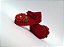 A122 sapatinho de croche de menina vermelho flor e perola bebe - Imagem 2