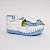 A264 Sapatinho de croche de bebe menina branco azul - Imagem 5