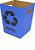 KIT DE 4 CESTOS DE LIXO APPS MIX (PAPELÃO) P/ RECICLÁVEIS - Imagem 3