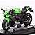 Miniatura Kawasaki Ninja ZX-10R KRT Edition 2021 Welly 1:18 C/Base - Imagem 2