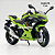 Miniatura Kawasaki Ninja 400 Verde 2023 MSZ 1:12 - Imagem 4
