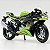 Miniatura Kawasaki Ninja ZX-6R 2023 Verde Makeda 1:12 (17 cm) - Imagem 1