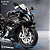 Miniatura BMW S 1000 RR 2023 Preto 1:12 Acende Faróis - 18 cm - Imagem 2