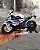 Miniatura BMW S 1000 RR 2023 Branco Escala 1:12 Acende Faróis - 18 cm - Imagem 4