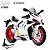 Miniatura Ducati Panigale V4 S Branco Escala 1:10 - Acende Faróis (20 cm) - Imagem 4
