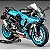 Miniatura YZF-R1M Azul Piscina Escala 1:12 Acende Faróis - Imagem 1