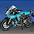 Miniatura YZF-R1M Azul Piscina Escala 1:12 Acende Faróis - Imagem 4