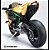 Miniatura Elétrica Gigante Kawasaki Ninja H2R Dourada Escala 1:6 (34 cm) - Som, Farol e Lanterna Acendem, Aceleração - Imagem 4