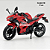 Miniatura Kawasaki Ninja 400 Vermelho 2023 MSZ 1:12 - Imagem 3