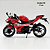 Miniatura Kawasaki Ninja 400 Vermelho 2023 MSZ 1:12 - Imagem 5