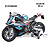 Miniatura BMW M 1000 RR 2021 Escala 1:9 - Acende Farol - 23 cm - Imagem 3