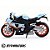 Miniatura BMW S 1000 RR 2010 Gulf CCA Edição Especial 1:12 - 17 cm - Imagem 9
