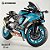 Miniatura Gigante Yamaha YZF-R1M Azul Piscina Escala 1:9 - Acende Faróis - 23 cm - Imagem 2