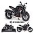 Miniatura Triumph Trident 660 Preto 2021 Welly 1:18 C/Base - Imagem 4