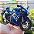 Miniatura Suzuki GSX-R 1000 Ecstar 2019 Azul Escala 1:12 - Acende Farol - ( 17 cm) - Imagem 1