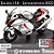 Miniatura Suzuki Hayabusa 2023 Cinza Escala 1:18 C/Base - Imagem 1