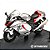 Miniatura Suzuki Hayabusa 2023 Cinza Escala 1:18 C/Base - Imagem 5