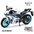 Miniatura Yamaha YZF-R3 2024 Branca Metálica R-White - Acende Farol - Escala 1:12 (17 cm) - Imagem 5