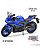 Miniatura Yamaha YZF-R3 2024 Racing Blue (azul metálico) - Acende Farol - Escala 1:12 (17 cm) - Imagem 5