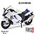 Miniatura Suzuki Hayabusa 2023 Branco Escala 1:12 - (18 cm) - Acende Farol - Imagem 2