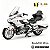 Miniatura Honda Gold Wing GL 1800 Branca Huayi 1:12 (20 cm) - Acende Farol - Imagem 7
