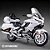 Miniatura Honda Gold Wing GL 1800 Branca Huayi 1:12 (20 cm) - Acende Farol - Imagem 6