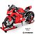 Miniatura Premium Ducati Panigale V4 S Vermelho - Escala 1:7 - 32 cm - Acende Farol, Lanterna, Spray, Aceleração - Imagem 1