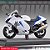 Miniatura Suzuki Hayabusa 2023 Branco Escala 1:18 C/ Base - Imagem 1
