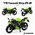 Kit C/3 Miniatura Kawasaki Ninja ZX-6R 2023 RMZ City 1:18 - Verde, Laranja, Branca - Imagem 3