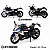Kit C/3 Miniatura BMW S 1000 RR 2021 RMZ City 1:18 - Cinza, Vermelho, Tricolor - Imagem 3