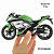 Miniatura Kawasaki Ninja 300 2014 Edição 30 Anos Automaxx 1:12 - Imagem 1