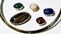 Gargantilha Choker Pedra Amazonita Bege, Sodalita Azul do Mar, Olho de Tigre, Ágata verde, Pedra do Sol Scandal - Imagem 3