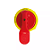 Chave moldura para seccionamento elétrico cor amarelo/vermelho - Imagem 1